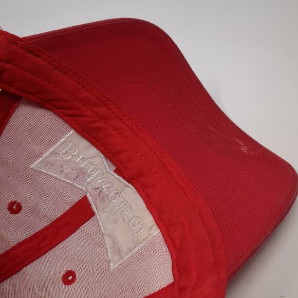 Budweiser Snapback Trucker Hat Red One Size Adjustable Embroidered Mesh Back - Picture 8 of 9